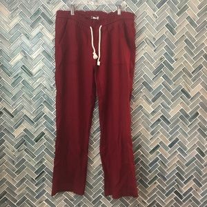 Like New Roxy Oceanside Beach Pants Dark Red sz M